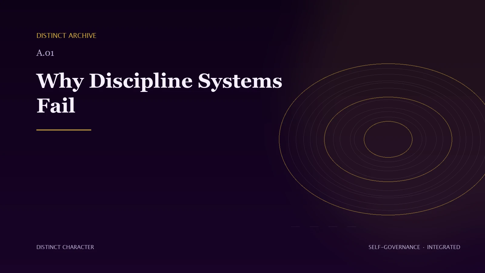 Abstract Distinct Character editorial artwork for Why Discipline Systems Fail.