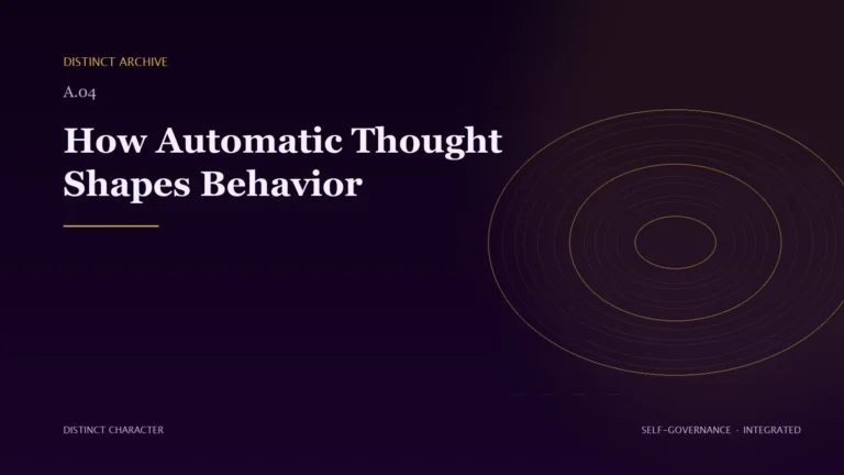Abstract Distinct Character editorial artwork for How Automatic Thought Shapes Behavior.