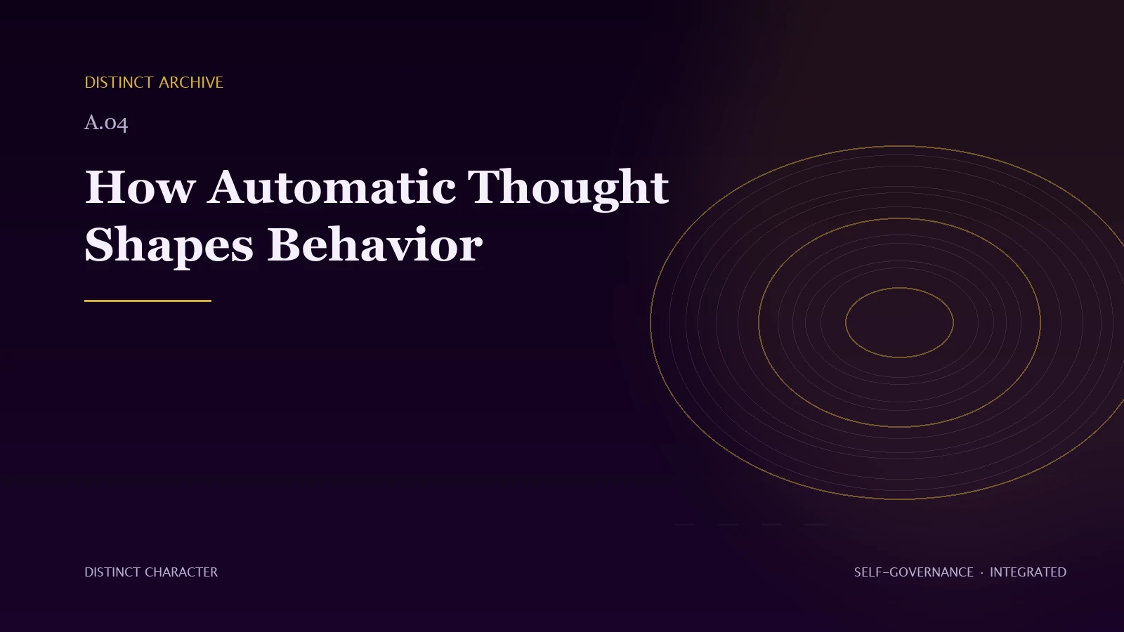 Abstract Distinct Character editorial artwork for How Automatic Thought Shapes Behavior.