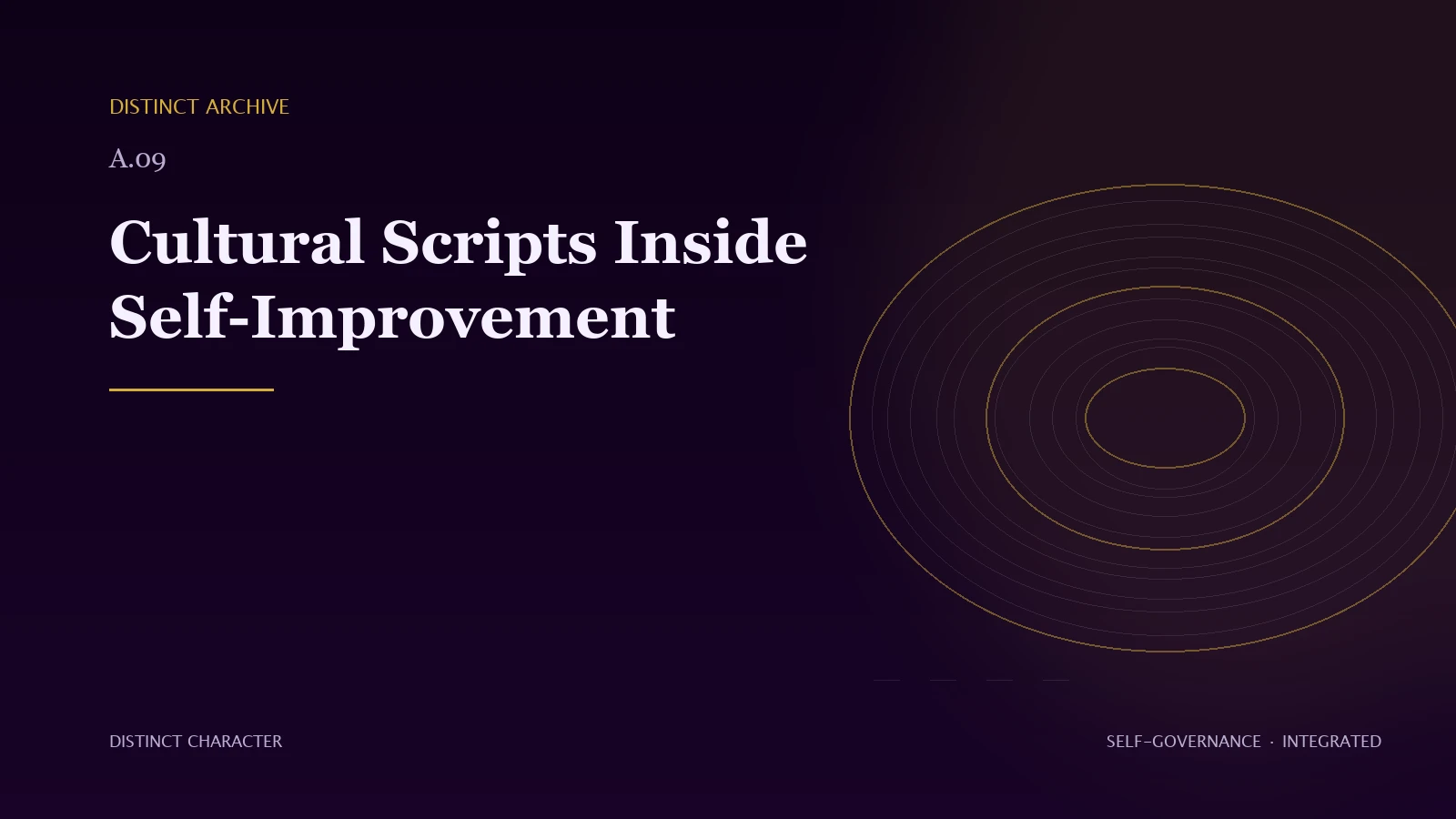 Cultural Scripts Inside Self-Improvement