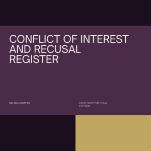 Conflict of Interest and Recusal Register
