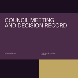 Council Meeting and Decision Record