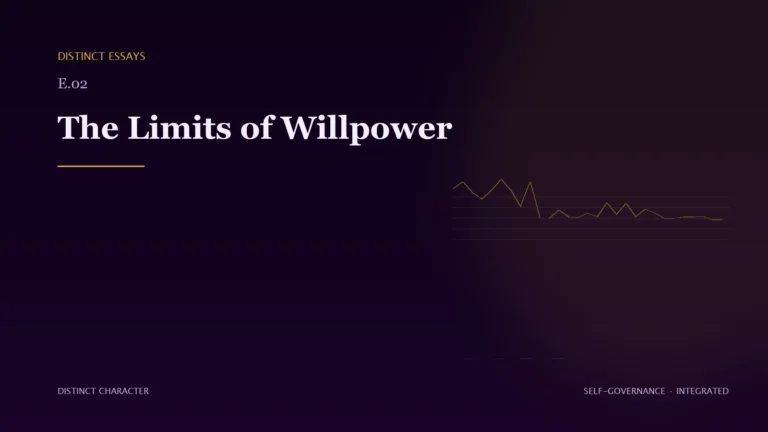 Abstract Distinct Character editorial artwork for The Limits of Willpower.
