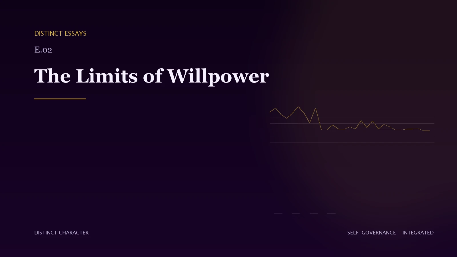 Abstract Distinct Character editorial artwork for The Limits of Willpower.