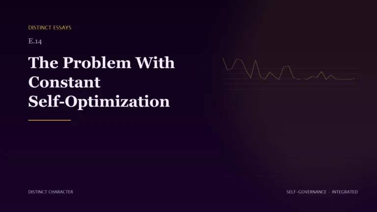 Abstract Distinct Character editorial artwork for The Problem With Constant Self-Optimization.