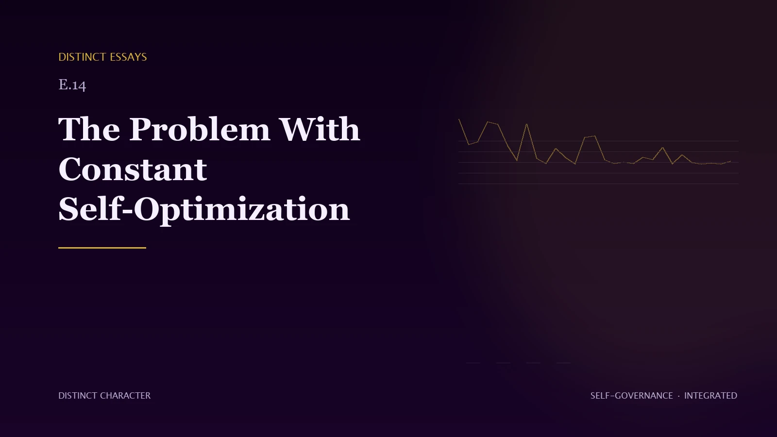 Abstract Distinct Character editorial artwork for The Problem With Constant Self-Optimization.