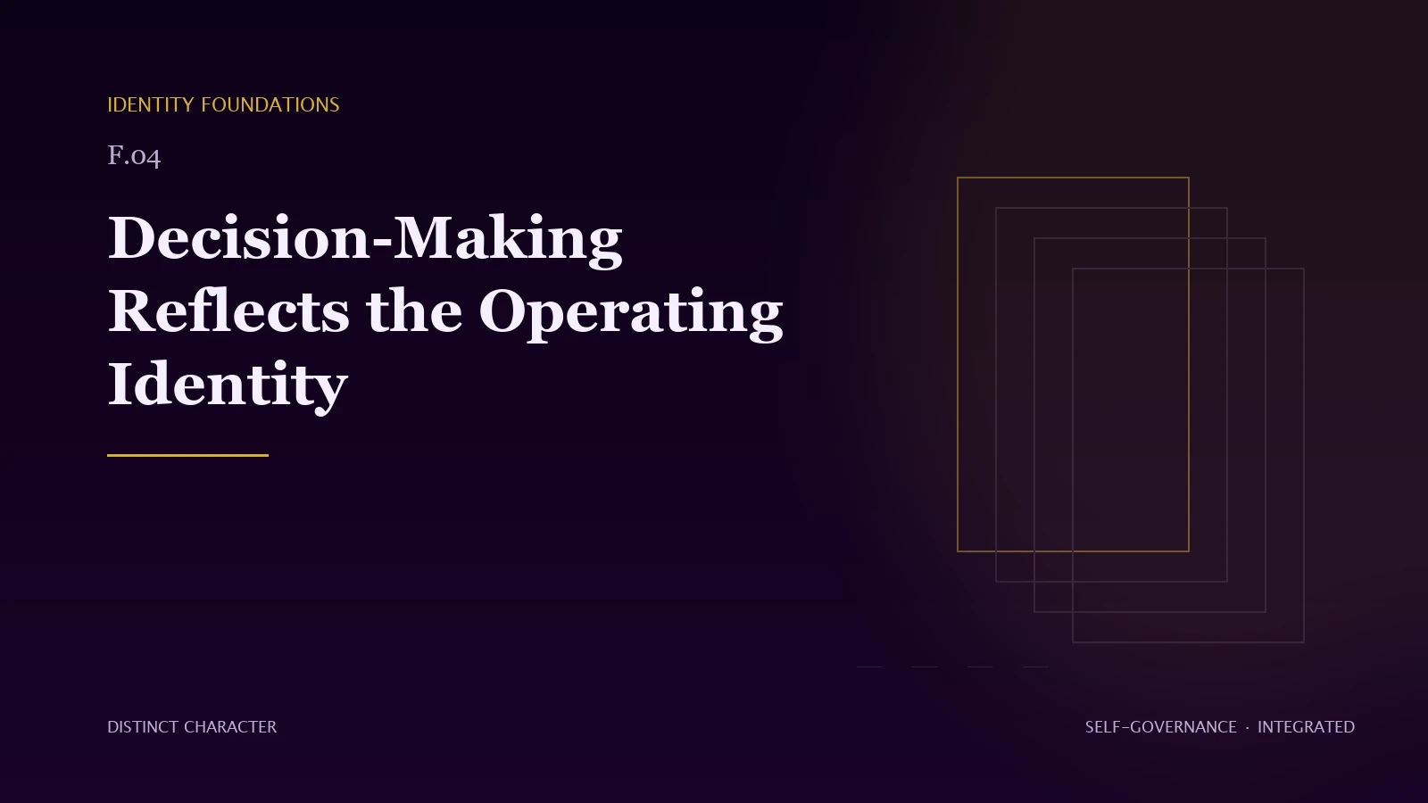 Abstract Distinct Character editorial artwork for Decision-Making Reflects the Operating Identity.