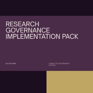 Research Governance Implementation Pack