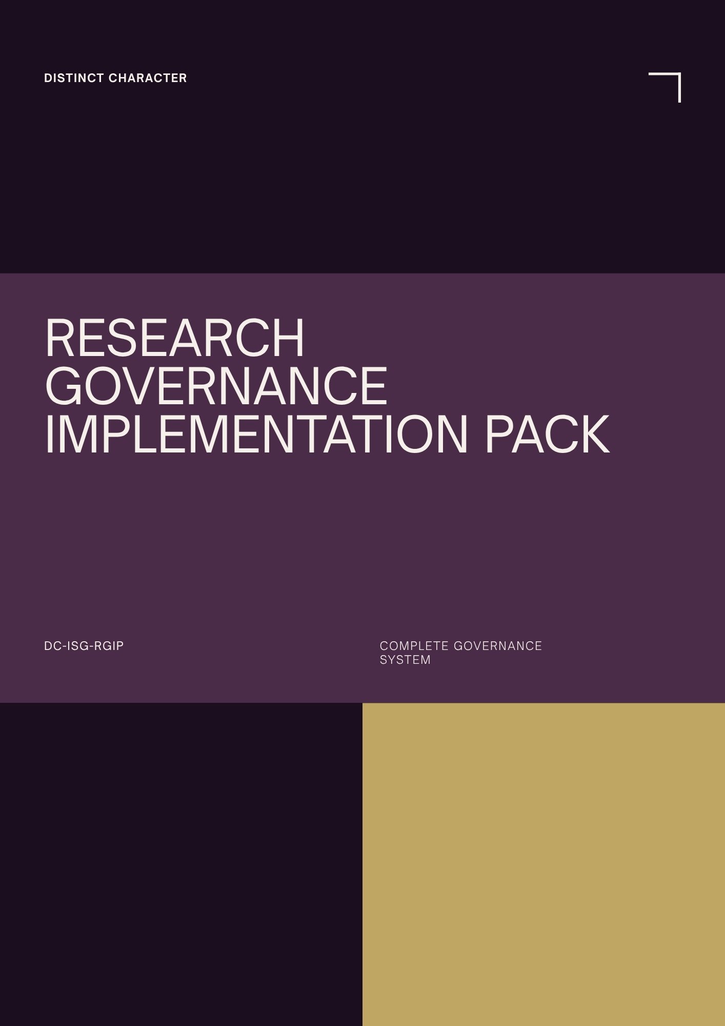 Research Governance Implementation Pack