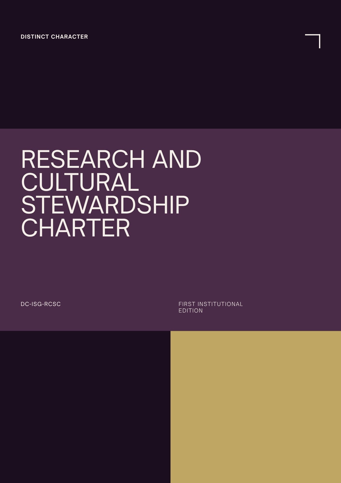 Research and Cultural Stewardship Charter
