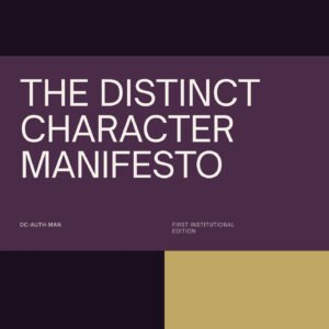 The Distinct Character Manifesto
